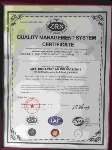 CHINA Dongguan RitianLink Technology Co., Ltd. zertifizierungen